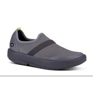 OOFOS Womens Shoes OOmg Fibre Low Black Gray Recovery Slip On Loafer Shoes 7